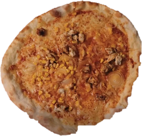 Naša kuracia pizza v krabici